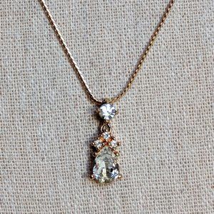 Christian Dior Teardrop Pendant Necklace